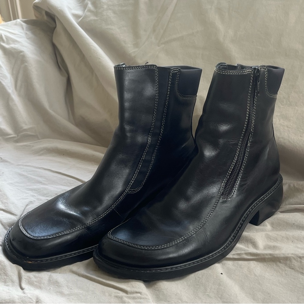 Black Leather Nordstrom Ankle Boots. Women’s Size 7.5.